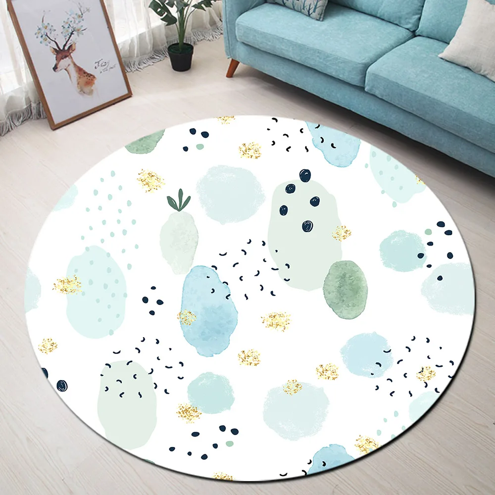 Акварельные круги и пятна круглый ковер домашний декор коврики для гостиной