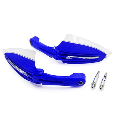 JAER Мотоцикл ATV 28 мм 22 мм Handbar желтый белый светодиодный фонарь Handguard ручной защита от ветра отражатель защита от падения рук - Цвет: Синий