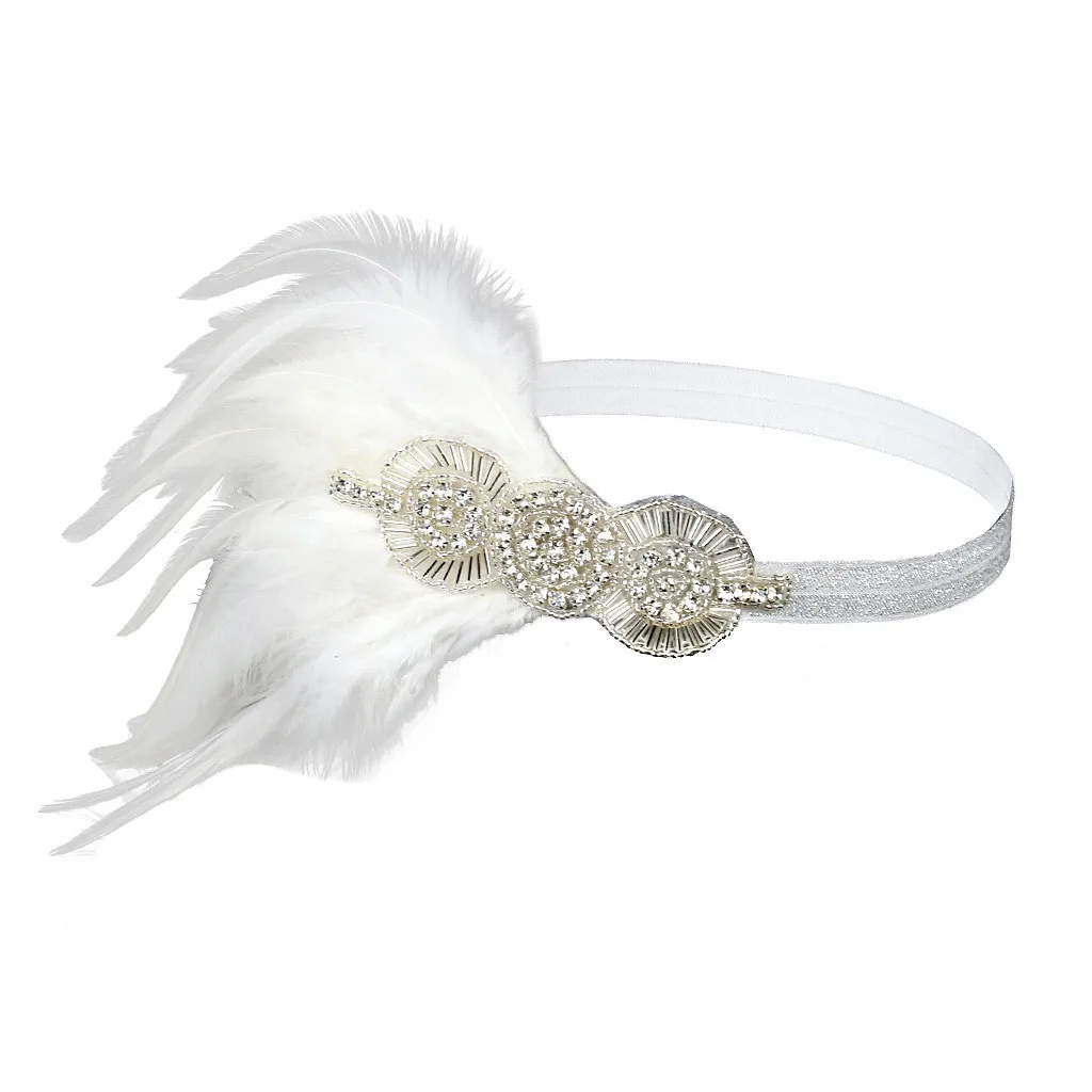 ПЕРО ЛЕНТОЙ 2020 головной убор заслонки гирлянда из перьев с повязкой на голову для