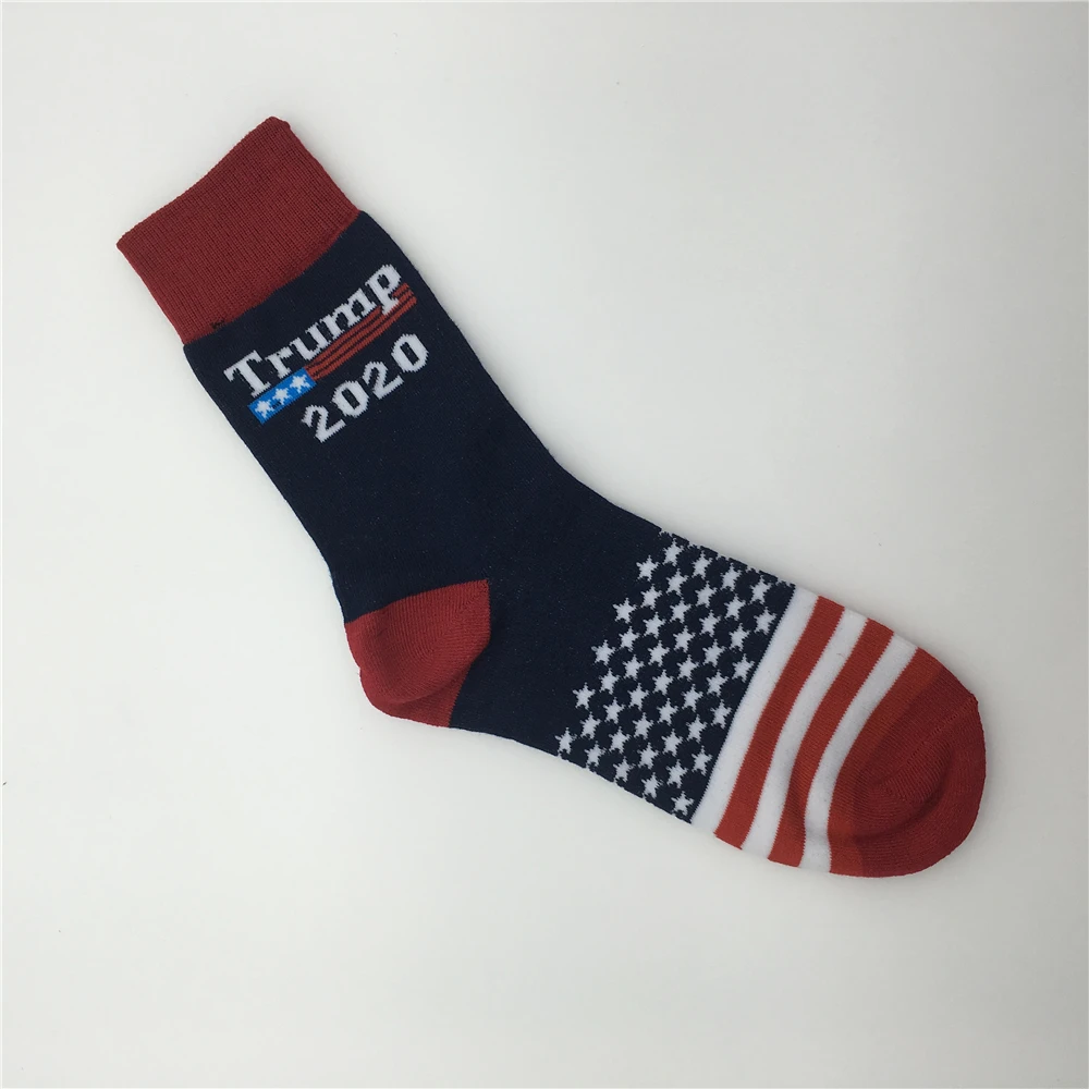 Забавные мужские креативные хлопковые носки Trump,, с американским национальным флагом и звездами в полоску для счастливых пар