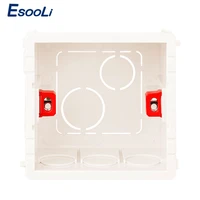 esooli 3 colors adjustable mounting box internal cassette 86mm83mm50mm for 86 type touch switch and socket wiring back box