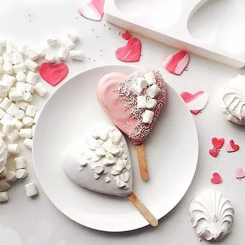 

Silicone Ice Cream Mold Tray Ice Cube Popsicle Barrel Diy Mold Dessert Ice Cream Mold 50pcs ice cream sticks silicone molds