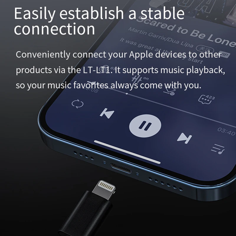 Кабель для передачи данных Fiio LT-LT1 Type-C на Lightning устройств iOS подключение к ЦАП/AMP BTR3K