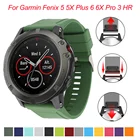 26 22 мм силиконовый ремешок для наручных часов Garmin Fenix 6X 6 Pro 5X 5 Plus 3HR Forerunner 935 Quick Release, отлично подходит для лучезапястного сустава ремни Correa