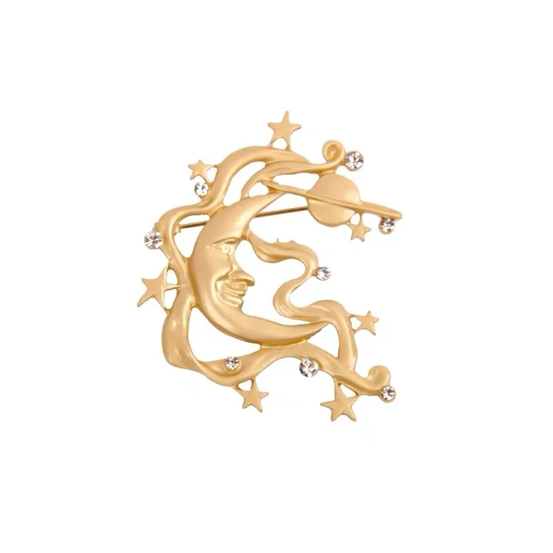 Винтажная брошь ручной работы в антиквариатном стиле с матосветильник Venus Лунная