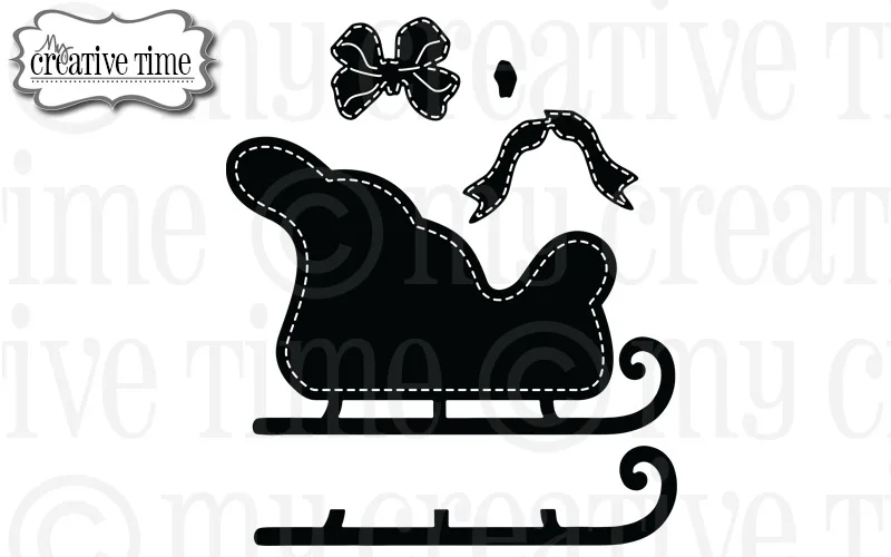 

Christmas sleigh combination accessories scrapbooking photo album Decorative clear