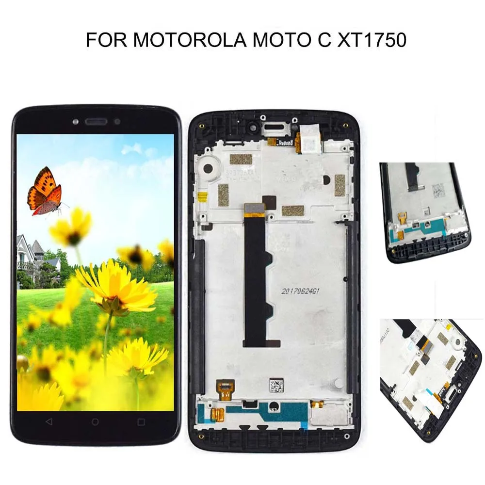 ЖК-дисплей для Motorola Moto C XT1754 XT1755 XT1756 XT1757 XT1758 XT1750, дигитайзер, панель с сенсорным экраном в сборе, замена