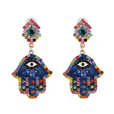 JURAN Boho ZA искусственный жемчуг Висячие серьги для женщин Свадьба Новая мода Девушки вечерние Подарок Висячие яркие серьги украшения - Окраска металла: 52584-BU