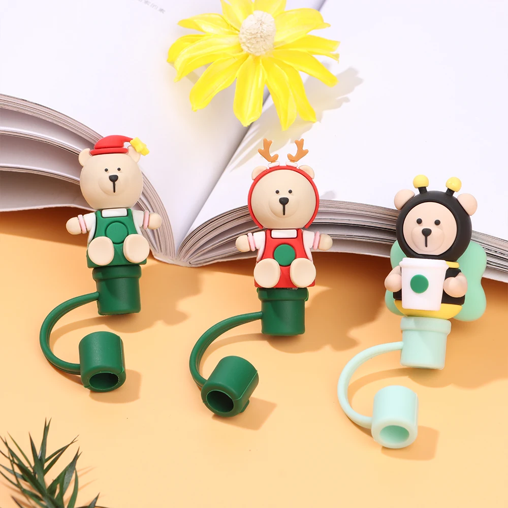 1PC Creative Reusable Silicone Straw Plug Splash Proof Drinking Dust Cap Dust-proof Tips Cover Cup Accessory Kitchen Tool | Дом и сад