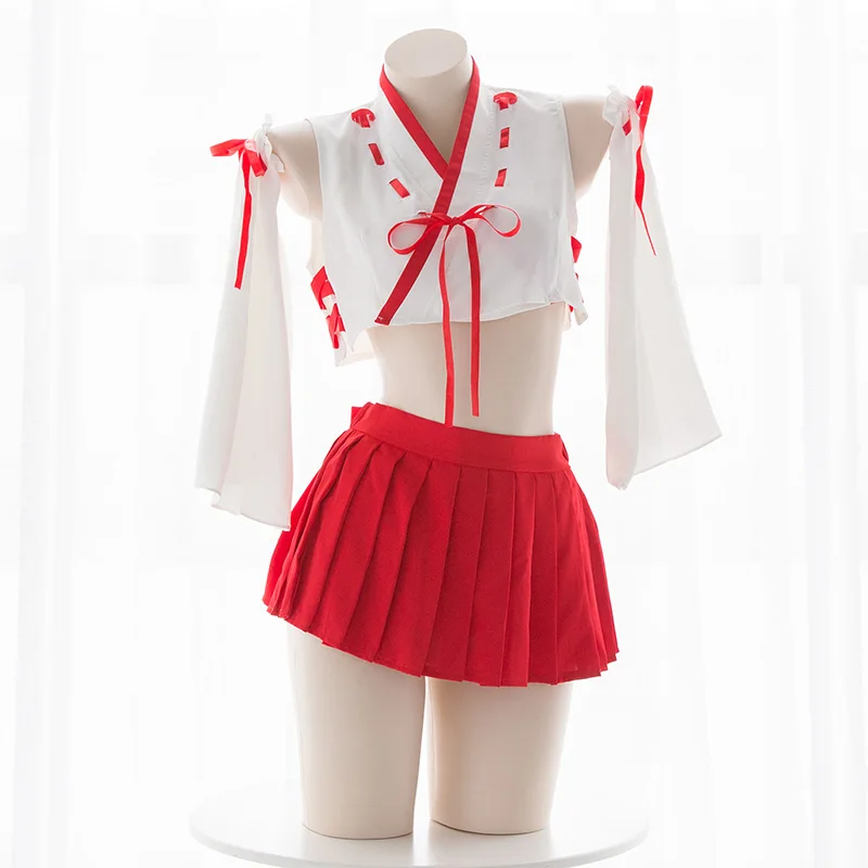 Школьная униформа комбинезон с мини юбкой Аниме Костюм для ролевых игр женское