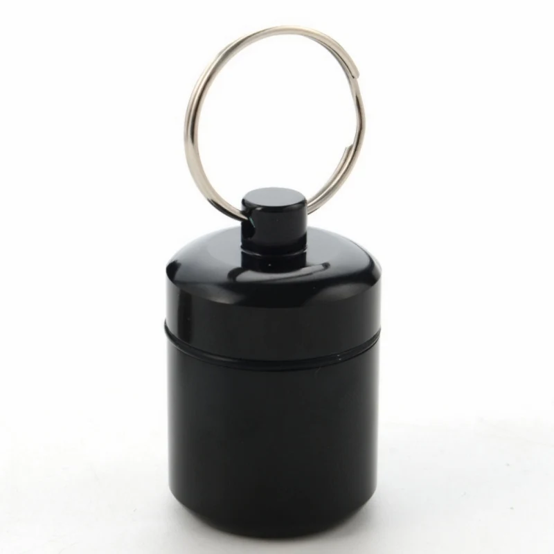 Портативный водонепроницаемый алюминиевый бак для таблеток Открытый брелок