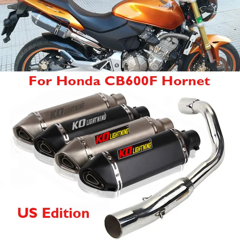 

США издание для Honda Hornet 600 CB600F Hornet мотоцикл Выхлопная средняя тяга соединение для труб 370 мм Глушитель наконечник глушителя скольжения
