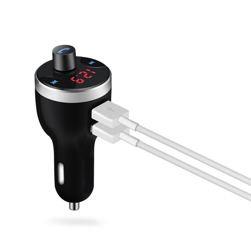 Топ Bluetooth V4.2 автомобильный fm-передатчик беспроводной радио адаптер MP3-плеер плюс