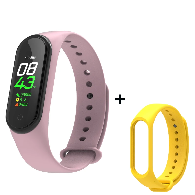 As shown18 Smart Fitness Bracelet M4 Tracker Waterproof Pedometer Blood Pressure Watch Support Multi-Languauge Wristband For Men Women Kids - Цвет: As shown18