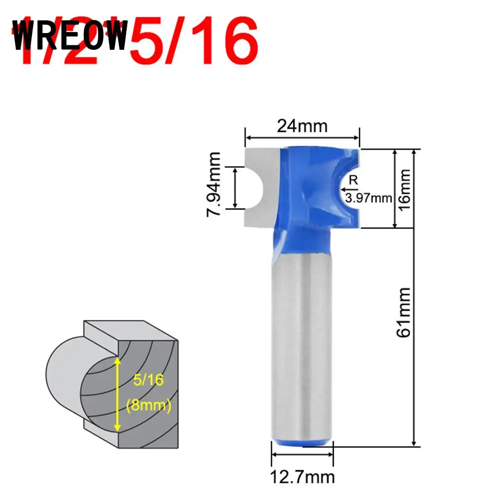 1/2 дюймов хвостовик полукруглый булносовый фреза Бит Концевая Дерево Фрезы