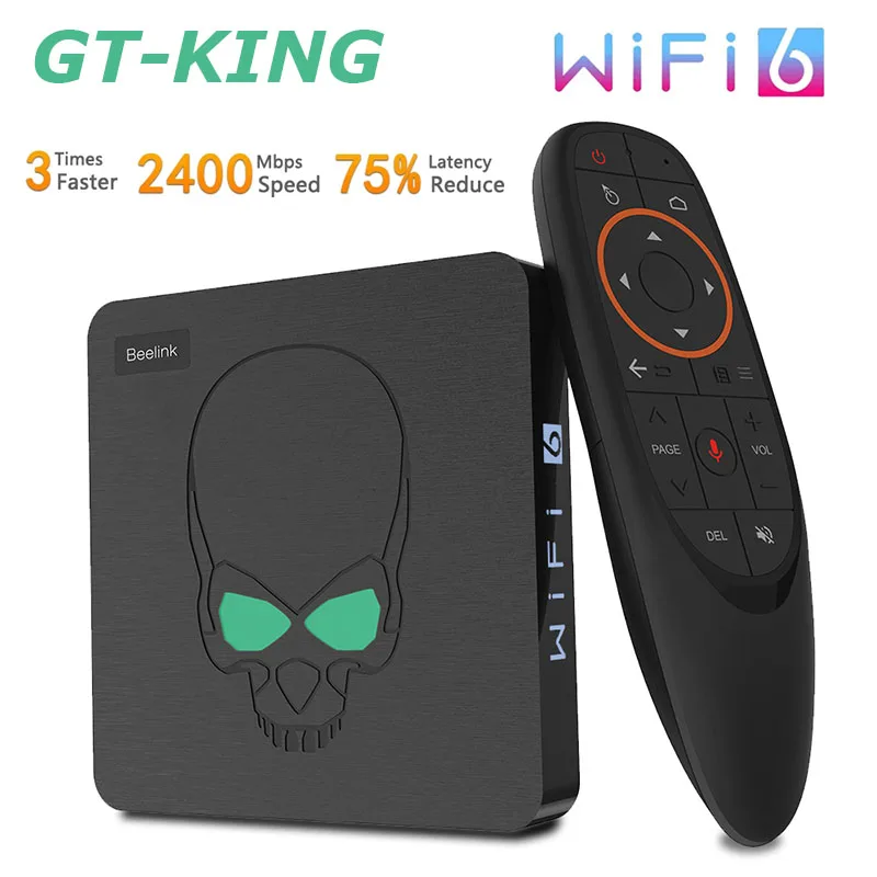 Beelink GT король WI FI 6 ТВ BOX Amlogic S922X 4 ядра Android 9 0 Гб 64 2 г 5G двойной 1000M LAN USB3.0 комплект