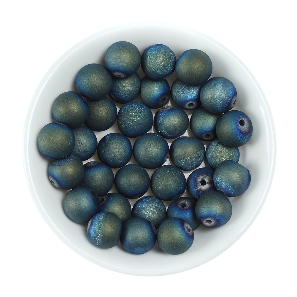 Бусины из натурального камня Искусственный драгоценный камень матовый зеленый