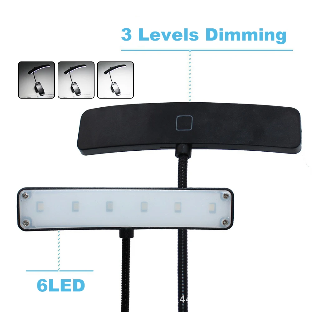 Гибкая Настольная мини подставка для чтения портативная лампа с клипсой