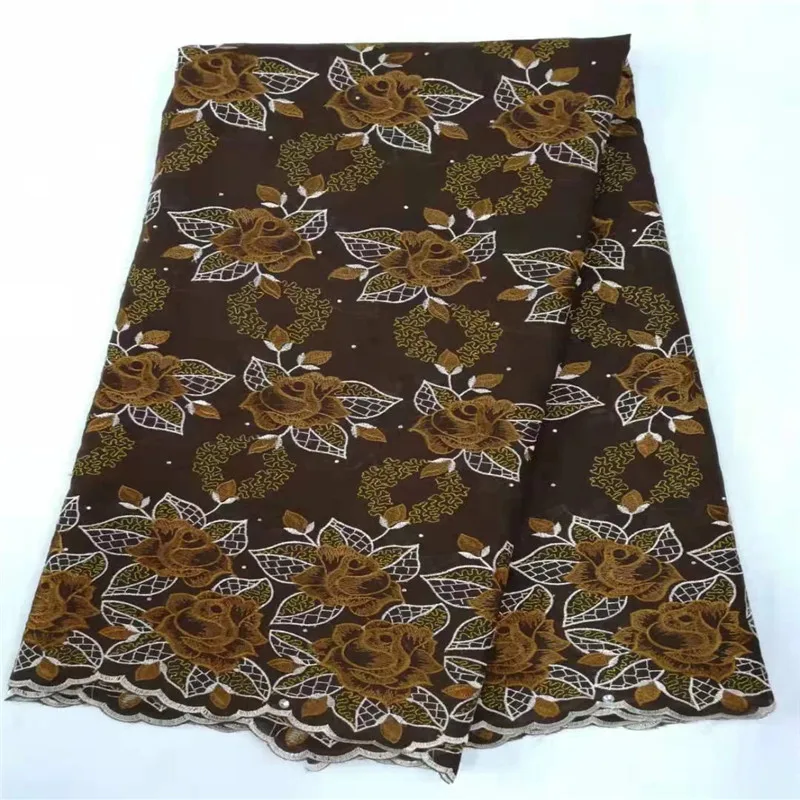 Cassiel Soft Cotton Lace Fabric High Quality African Swiss Embroidery Women For Dress | Дом и сад