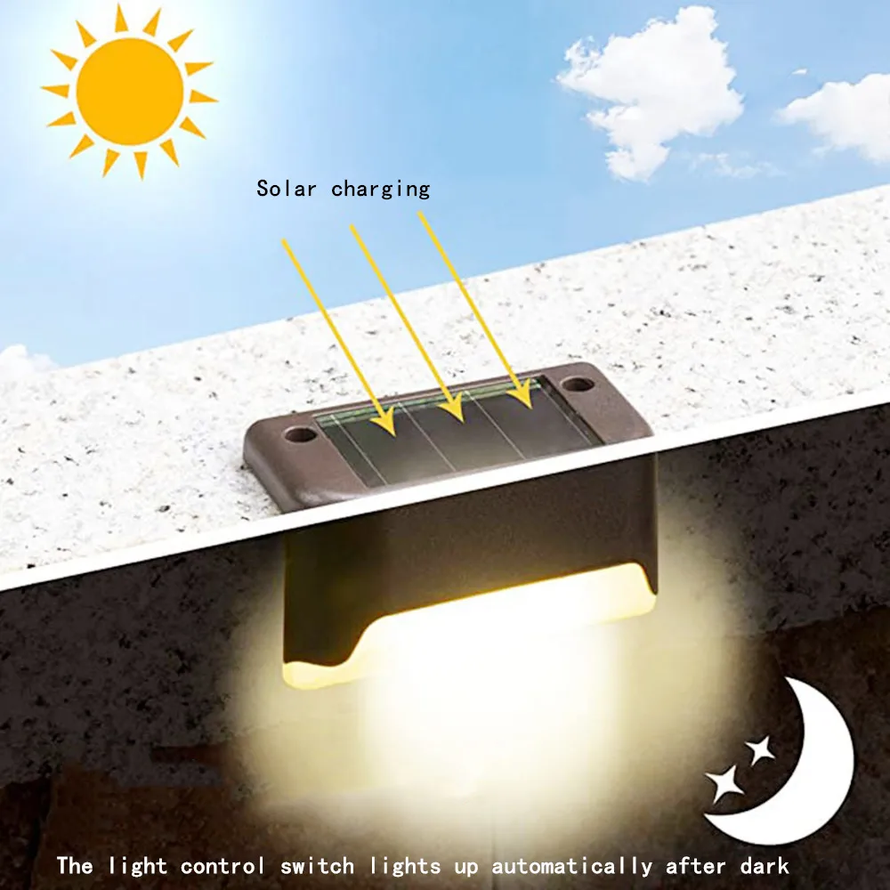 2/4/8 шт. светодиодный солнечные лампы дорожка Открытый водонепроницаемый