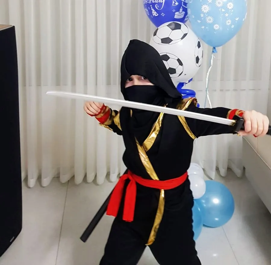 Детский костюм ниндзя нарядное платье Вечерние НКИ на Хэллоуин для детей косплея