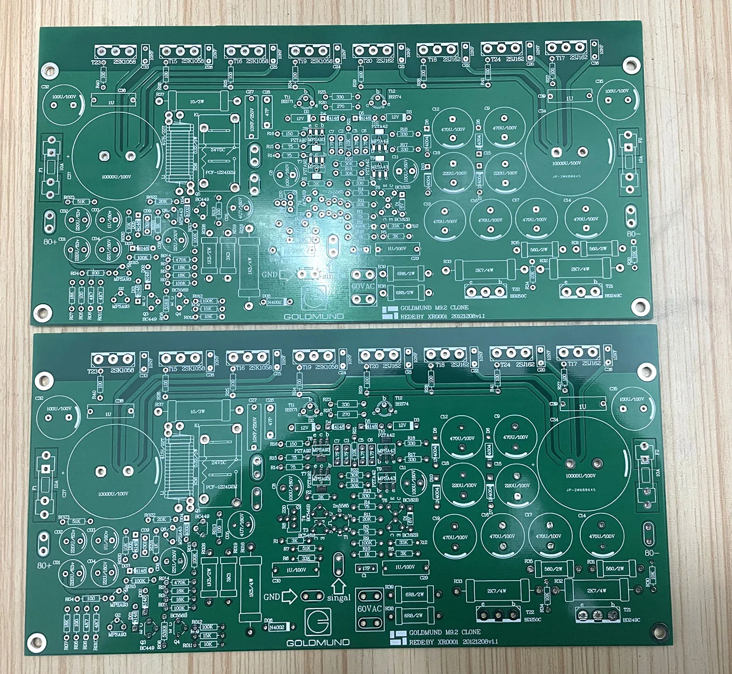 ZEROZONE одна пара усилитель мощности плата PCB база на GOLDMUND M9.2 ( 2 канала Голые