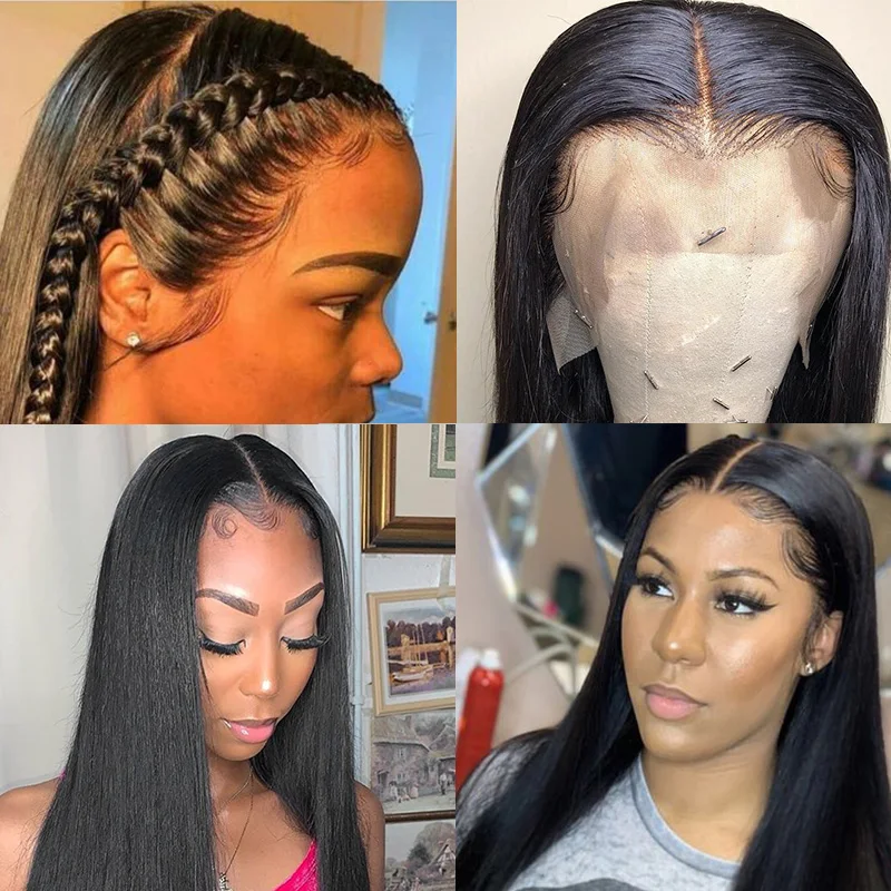 13X4 Lace Front Human Hair Wigs Black Women Pre Plucked Wig Brazilian Straight Lace Frontal Wigs With Baby Hair Remy Shiningstar