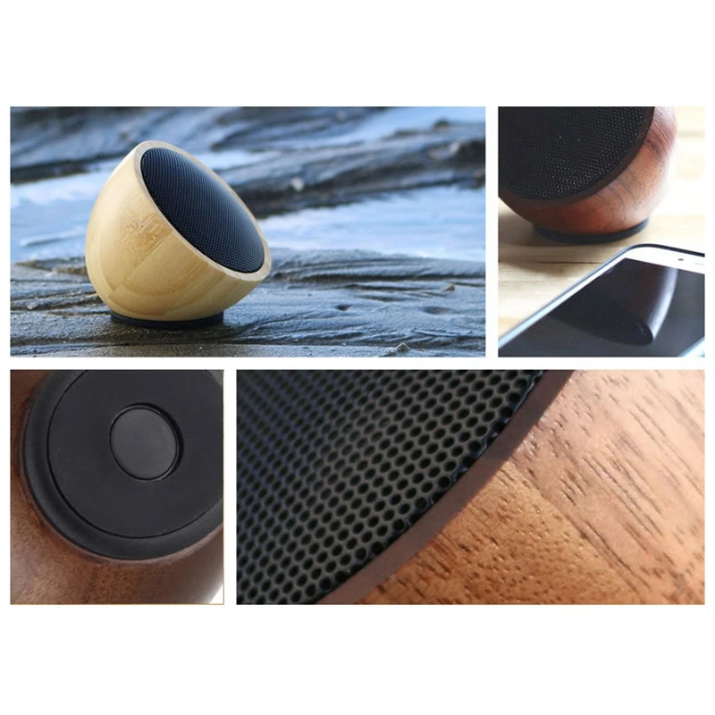 

Hot-the Wooden Wireless Mini Bluetooth Speaker Uses 1 or a Pair of 2 for True Wireless Stereo (TWS) Technology