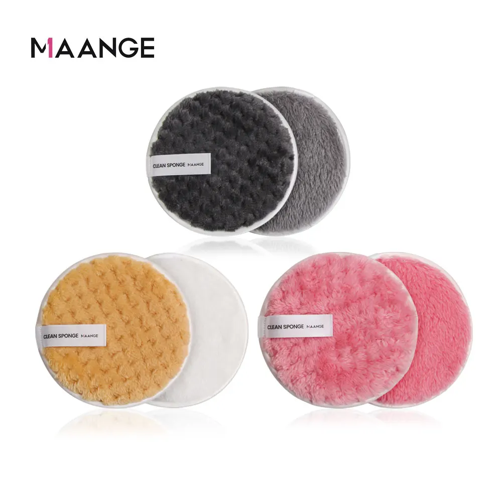 MAANGE 1 Pcs Makeup Remover Wipes Microfiber Cloth Washing Pads Towel Face Reusable Cleansing Sponge Puff Super Soft | Красота и