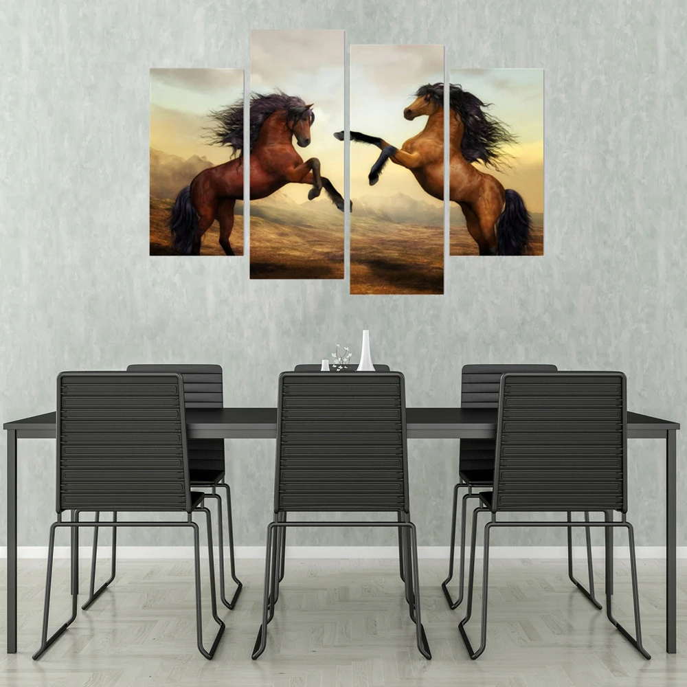 Running Horse Poster Kitchen Hallway Reception Room Wall Art Animals Home Decor Artwork for Dining Wholesale | Дом и сад
