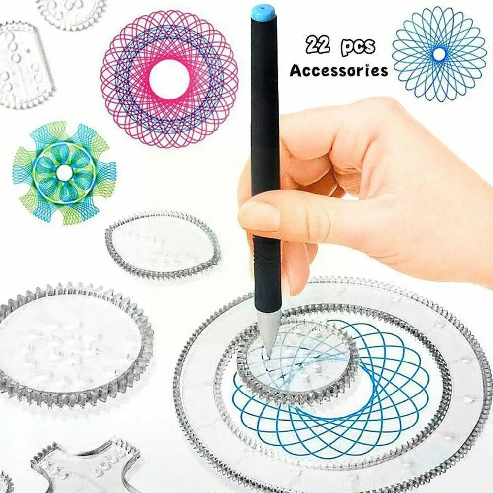 

Spirograph Drawing Set Interlocking Gears Wheels Painting Toy Educational Toy Spirograph Drawing Accessories S1r4