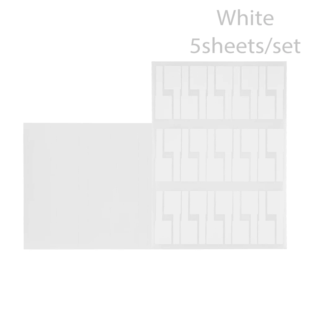 white-5sheet 150/300 шт Самоклеющиеся Кабельные Стяжки стикеры водонепроницаемые идентификационные бирки этикетки волоконные органайзеры Маркер Инструмент аксессуары - Цвет: white-5sheet