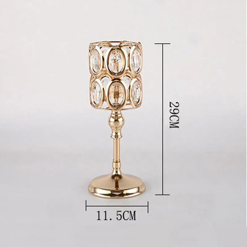 Европейский стиль кованые металлические хрустальные подсвечники Свадебный