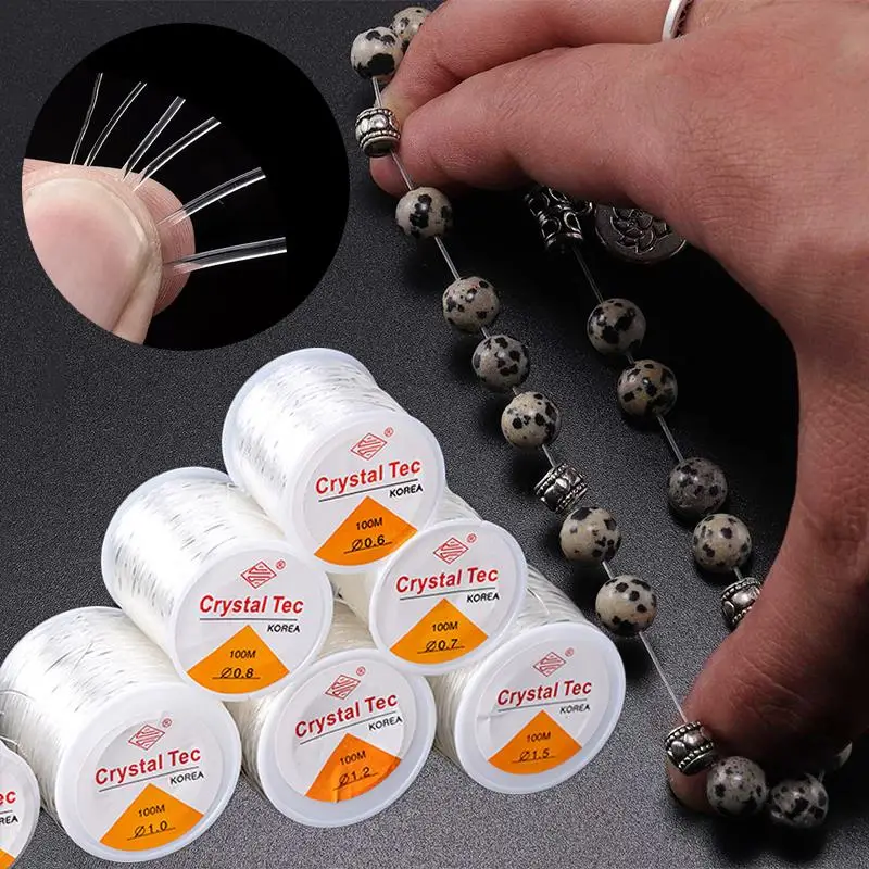 1 рулон эластичная нить Хрустальная бусины сделай сам для браслетов эластичное