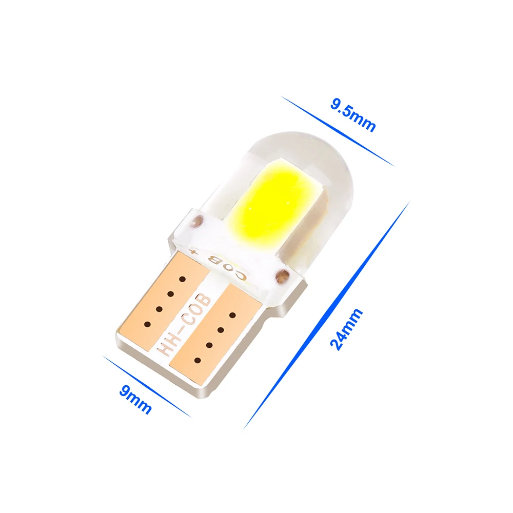 10 шт. 4 чипа COB LED W5W T10 194 168 4SMD для парковки|Сигнальная лампа| |