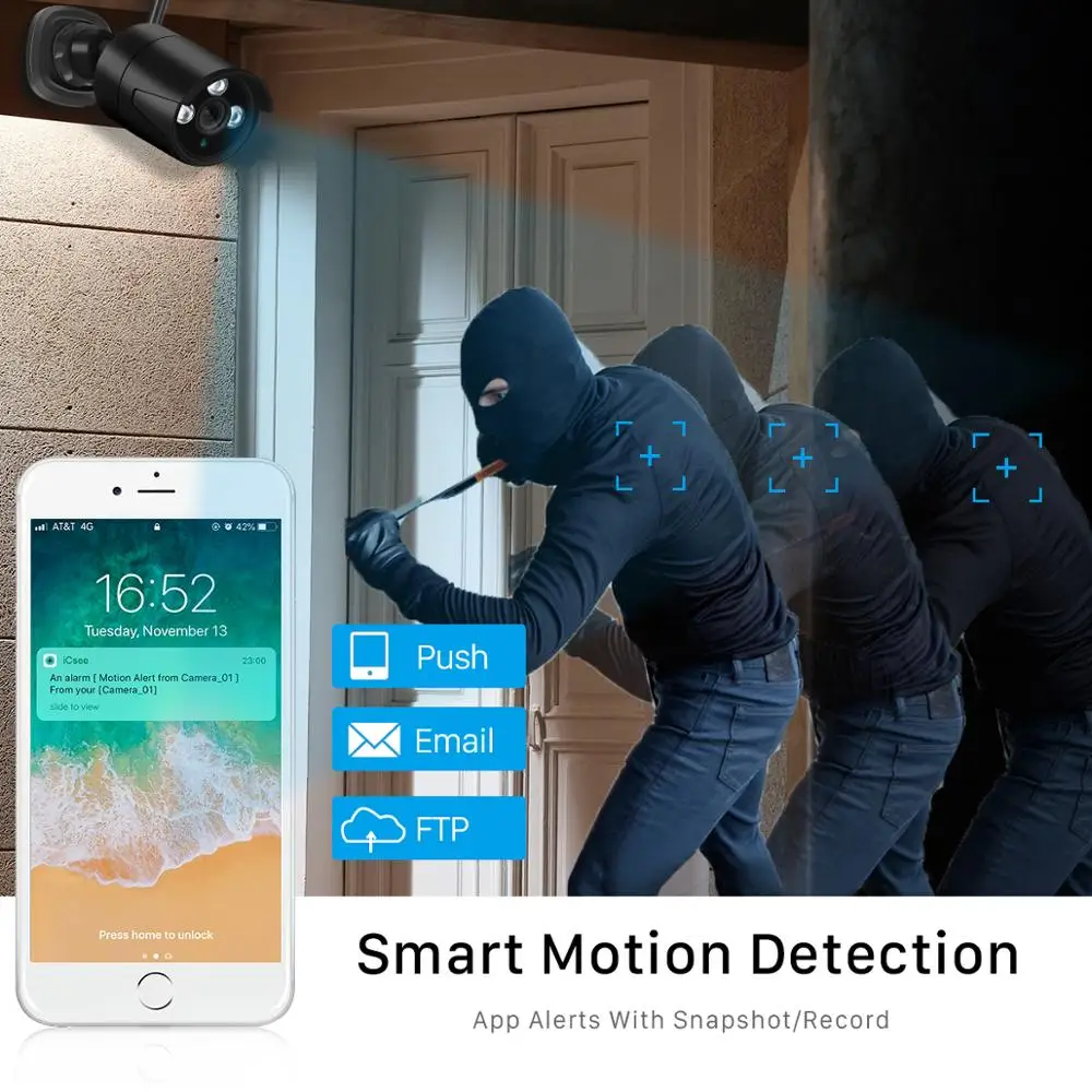 Продажа IP-камера BESDER уличная Водонепроницаемая с поддержкой Wi-Fi, 5 МП, 3 Мп