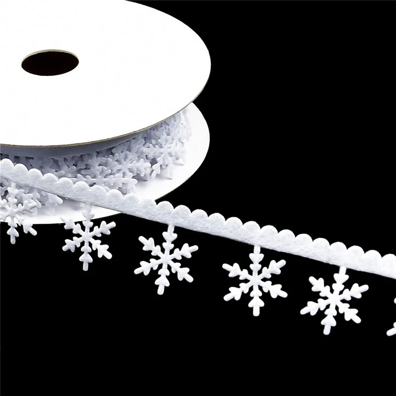 Рождественское украшение 2 5 метров снежинка/звезда ленты тканевые украшения