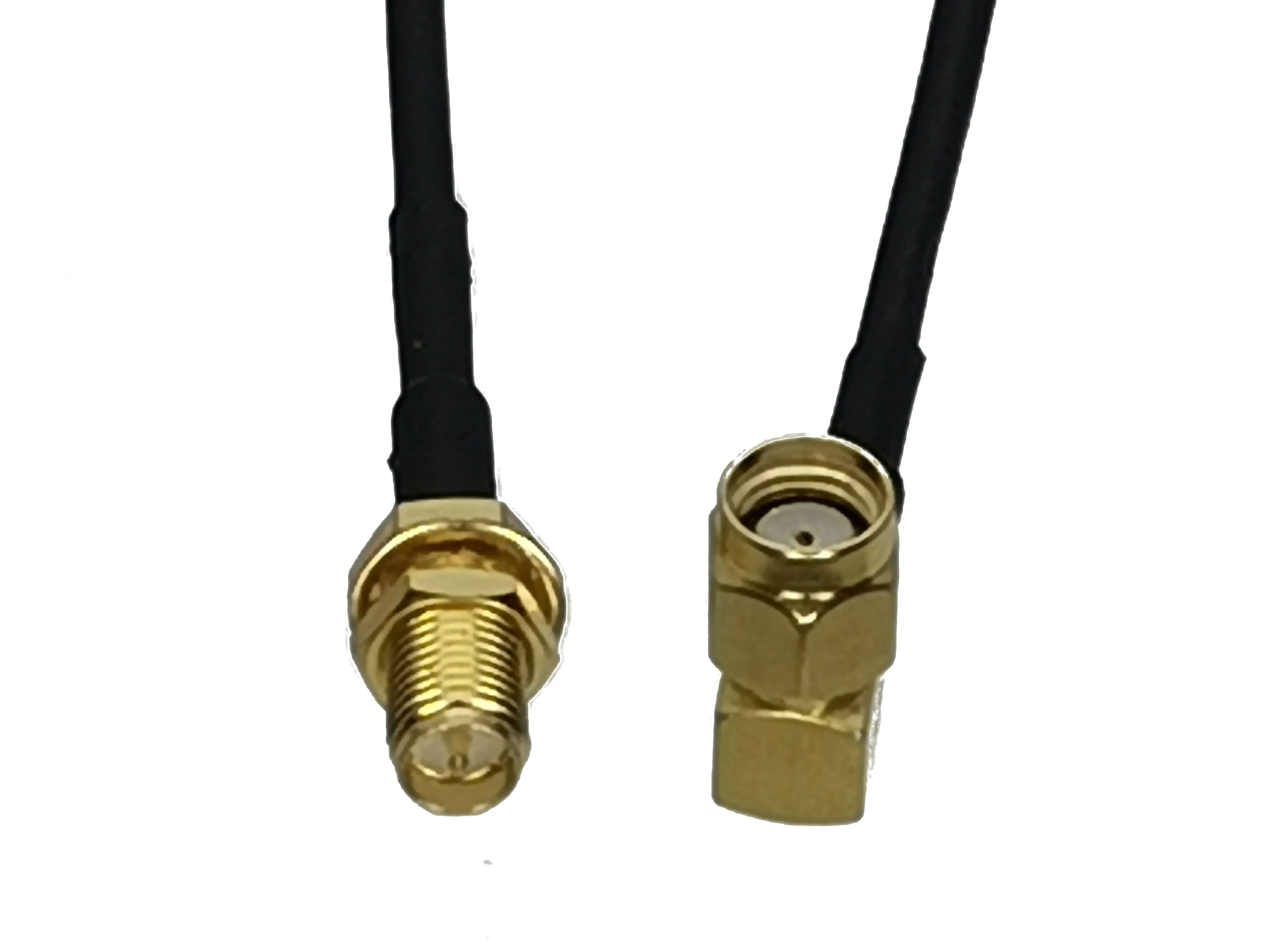 Гибкий соединительный кабель RG174 гибкий с прямым углом к гнезду мама RF 4 дюйма 10