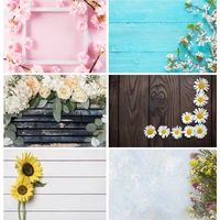 spring flowers petal wood plank photography backdrops wooden board baby pet photo background studio props decor 210318mhz 06