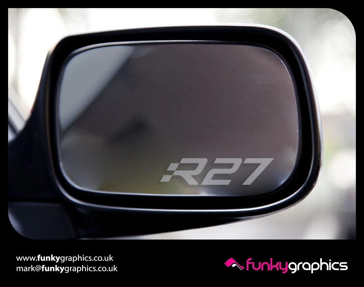 Для (4 шт.) RENAULT CLIO F1 R27/спортивные зеркальные наклейки графика x 3 ETCH|Наклейки на