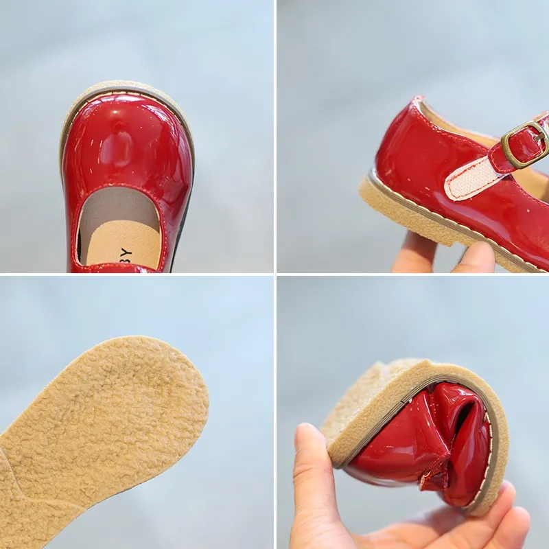

Girls School Children's Leather Shoes for Student PU Leather Princess Shoe Kids Performance Wedding Performance Chaussure Fille