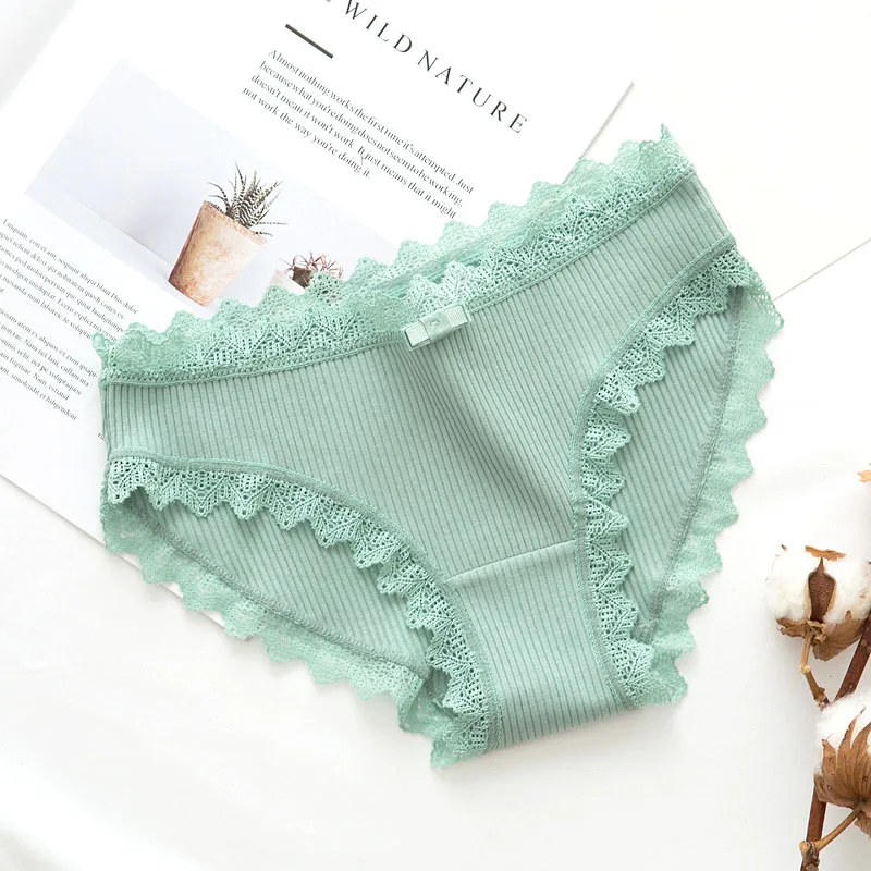 Сексуальные кружевные трусики женские хлопковые ультра мягкие бикини Бесшовные