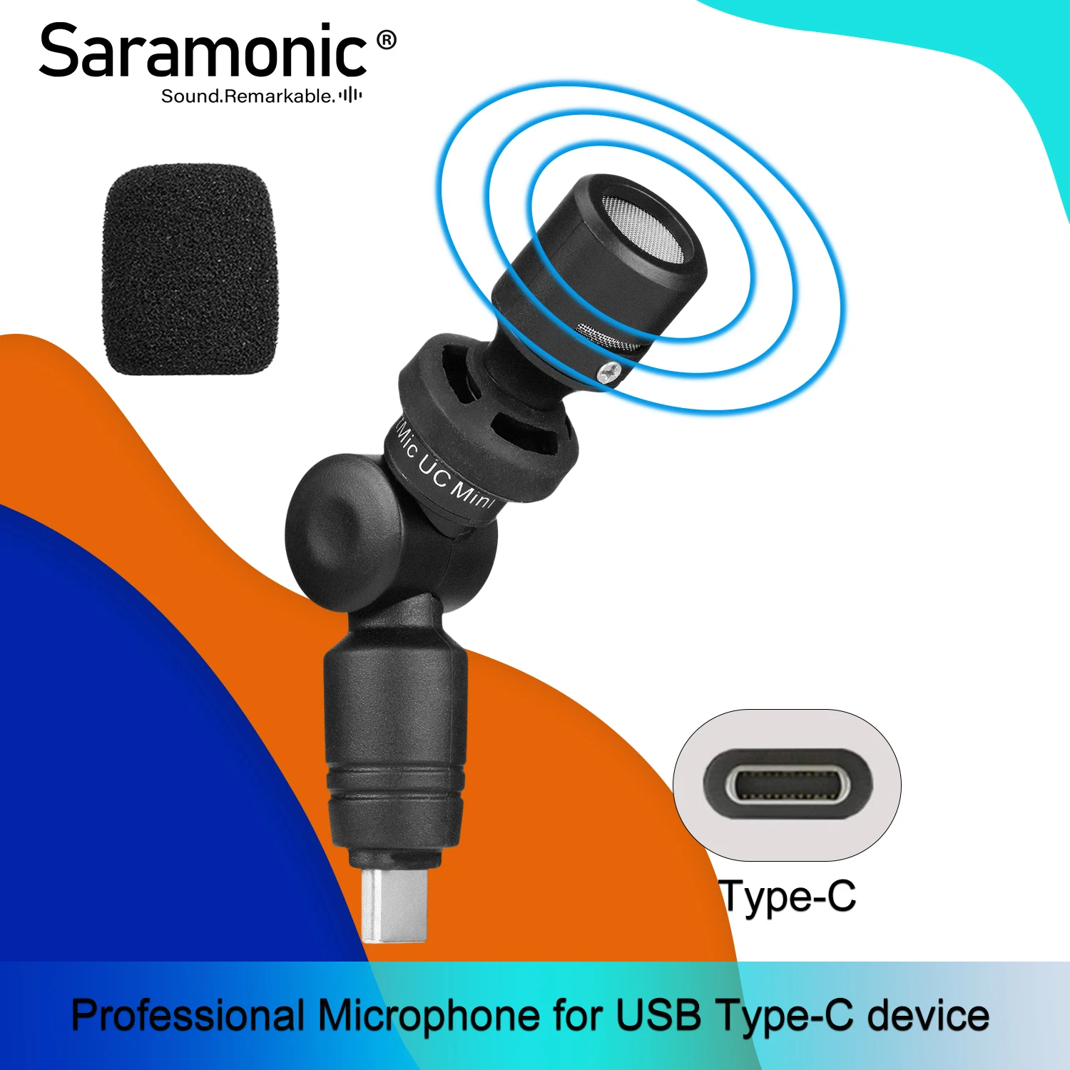 Конденсаторный микрофон Saramonic SmartMic UC Mini Plug &amp Play совместимый с устройствами iPad Pro