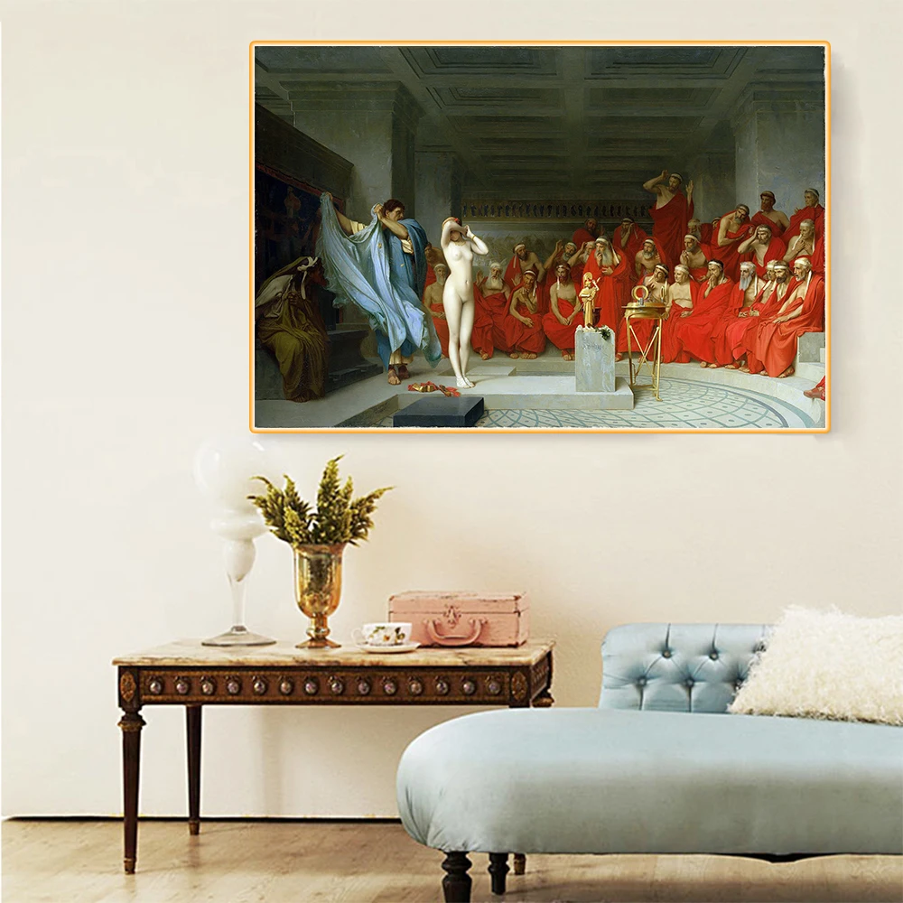 Citon Jean Leon Gerome phrphryne before the Areopagus Canvas Холст Картина маслом всемирно известная