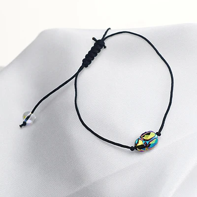 Crystal SCGR-Black Baffin Scarab браслет из бисера кристаллами от Swarovski Lucky Red String плетение пара браслетов для мужчин женщин детей Wish ювелирные изделия - Окраска металла: Crystal SCGR-Black