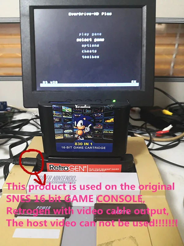 Игровой картридж RetroGEN play sega gensis для игровой консоли SNES 16bit | Электроника