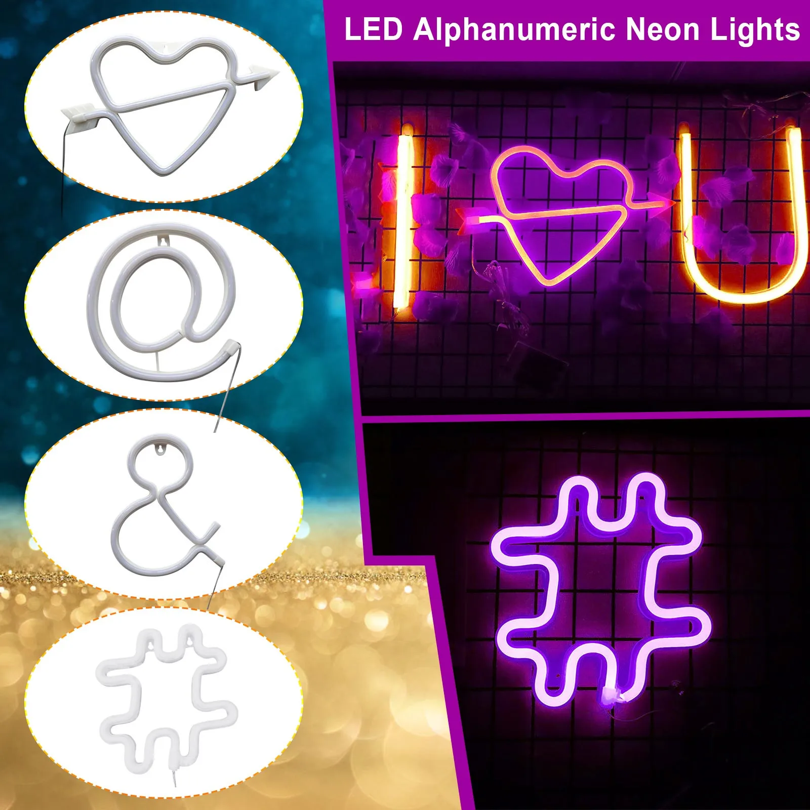 

Diy Led Letters Neon Light Battery Usb Power Alphabet Lamps For Birthday Wedding Xmas Party Bedroom Word Sign Wall Hanging Decor