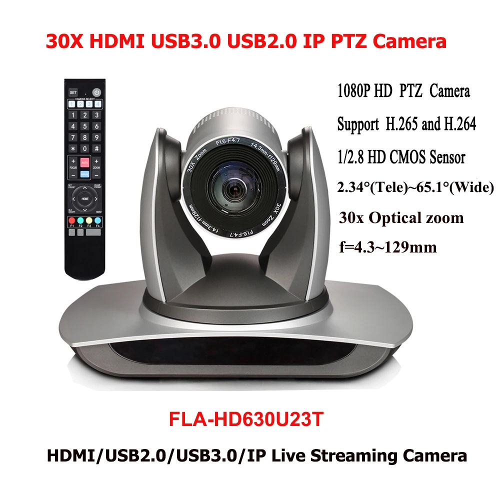 Hosptial и Зал использования 1080p 60fps видео конференции HDMI IP USB2.0 USB3.0 камера 30x