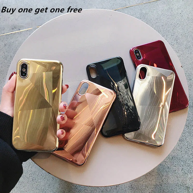 Гальванический однотонный чехол для телефона iPhone X XS XR Xs Max мягкий IMD силиконовый s
