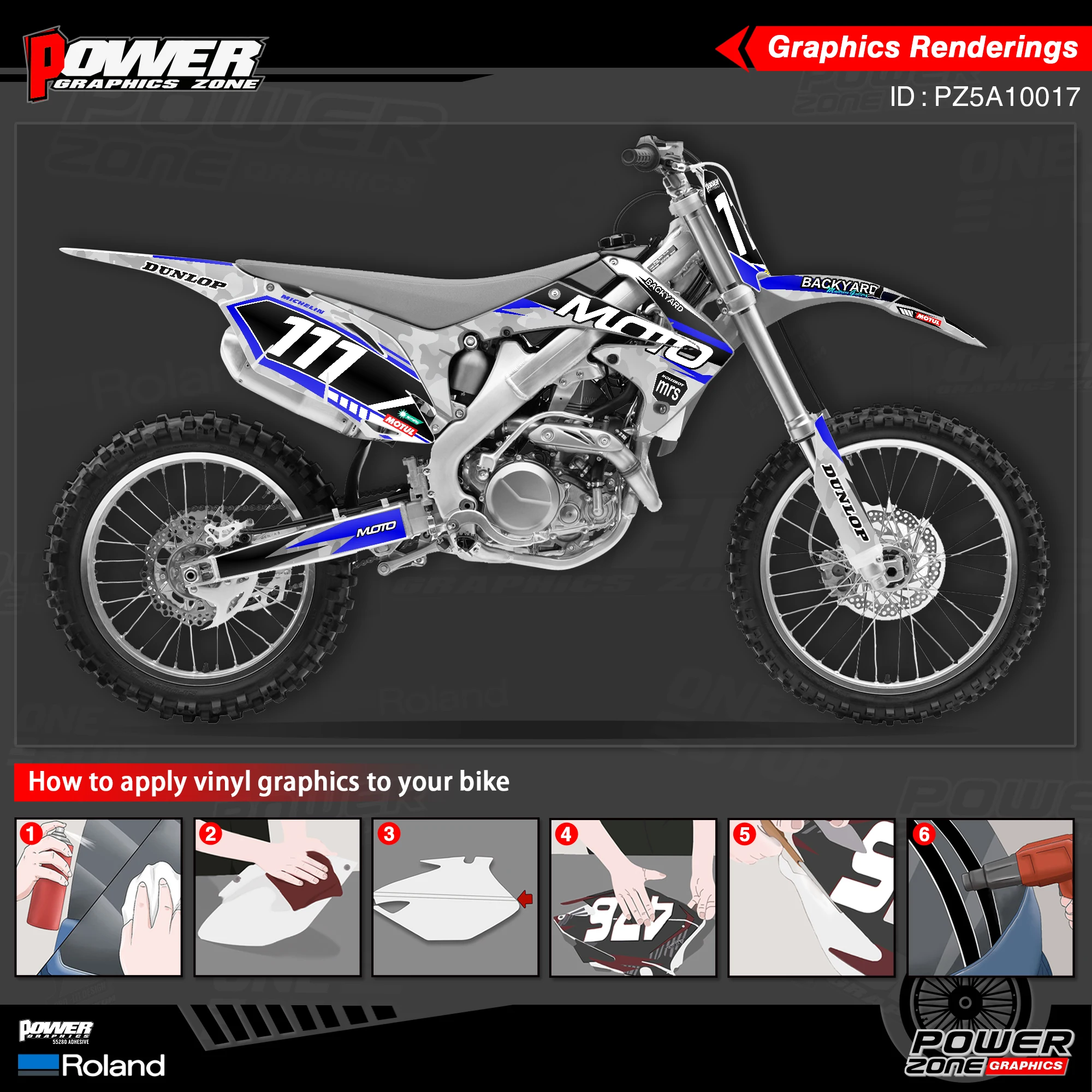 Персонализированные графические фоны PowerZone Набор наклеек для HONDA 2010 2012 2013 CRF250R 2009